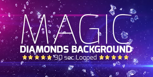 Sparkling Diamonds and Glitter Particles on a Radiant Gradient Background