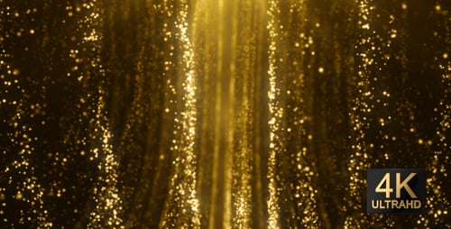 Partikel auf goldenem Hintergrund