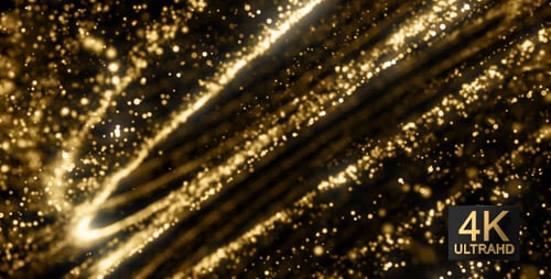 Partikel auf goldenem Hintergrund