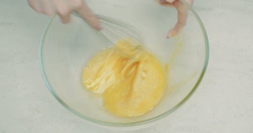 Whisking Eggs in a Bowl