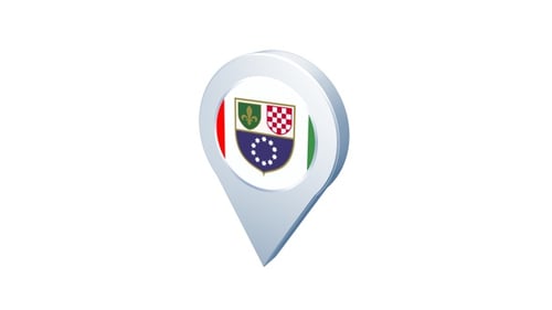 Icône d'épinglette de drapeau de la Fédération de Bosnie-Herzégovine