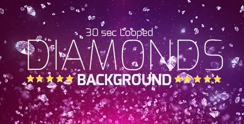 Luxury Sparkling Diamond Particles Rising Background