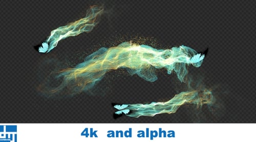 Abstract Butterfly Fluid Particle Energy Animation