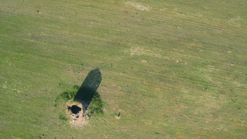 Aerial View Green Rural Landscape