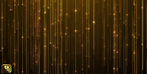 Elegant Golden Shimmering Particles Flowing Background