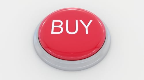 3D Animated Red Buy Button with Realistic Press Action