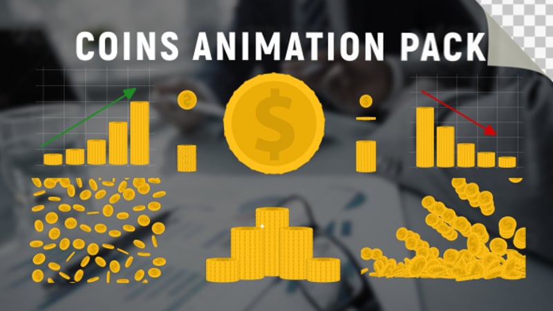 Royalty-Free Coin Elements Motion Graphics - Envato
