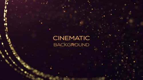 Elegant Gold Particle Trails Abstract Background Animation