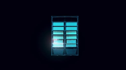Market Fridge 02 Hologram Rotating 4k