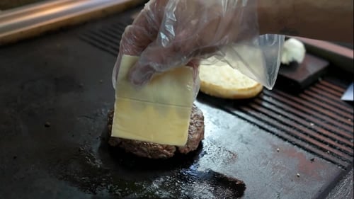 Burger Patty with Cheese.
