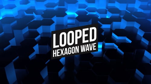 Glowing Geometric Hexagon Technology Background Loop