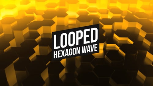 Abstract Glowing Hexagon Grid Animated Background Loop