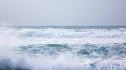 Ocean Waves Incoming on Shore