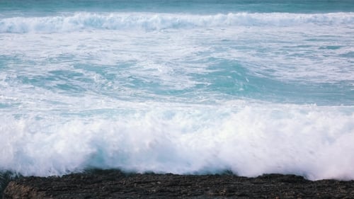 Ocean Waves Incoming on Shore