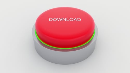 Modern 3D Download Button Animation with Green Glow