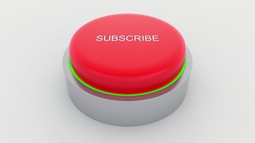 Animated 3D Subscribe Button Press with Green Highlight