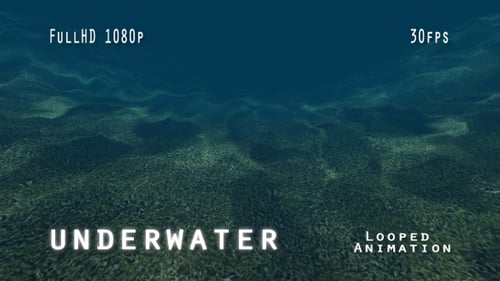 Underwater Seabed Loop with Sun Rays and Flowing Greenery