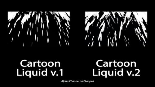 Cartoon Liquid Rain Drops Overlay Effect