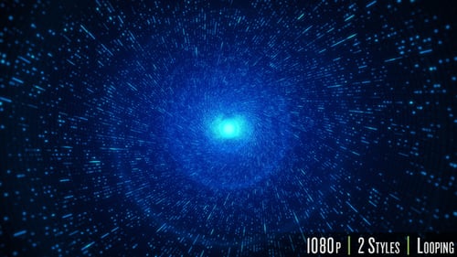 Two Styles Futuristic Digital Tunnel Seamless Loop