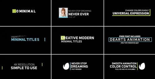 Dynamic Minimalist Typography Text Overlays