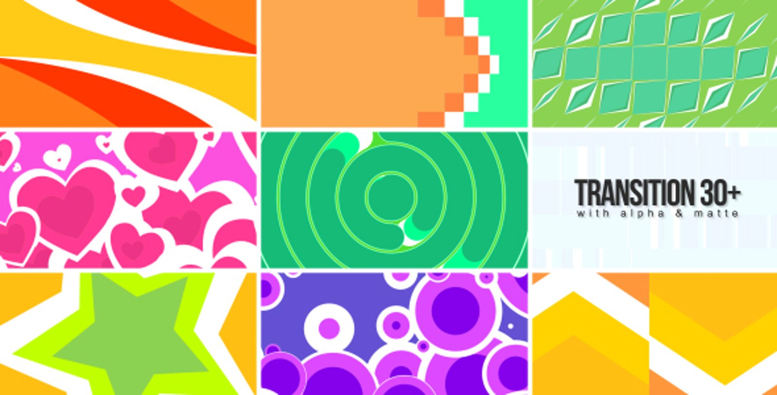 Colorful Geometric Flat Design Transition Pack, Transitions Motion ...