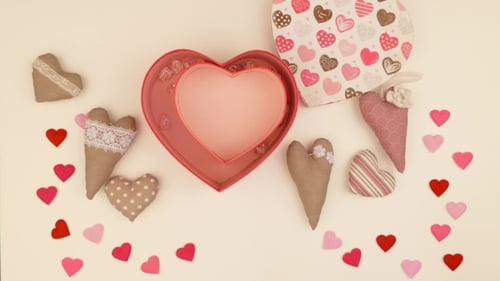 Heart Shaped Gift Box with Teddy Bears