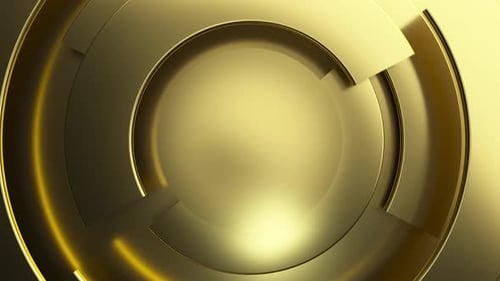 Golden Metallic Rings Logo Reveal Animation
