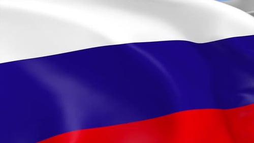 Realistic Russian Flag Waving Animation