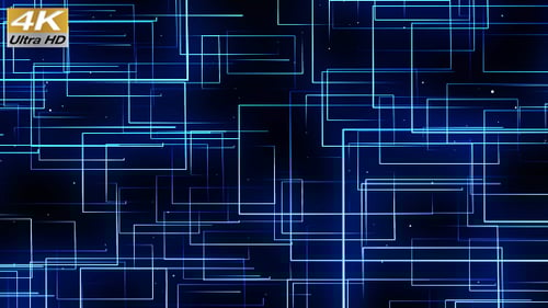 Blue Digital Grid Technology Abstract Background Loop