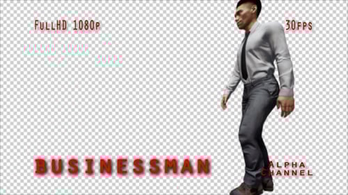 3D Business Man Walking Cycle Animation