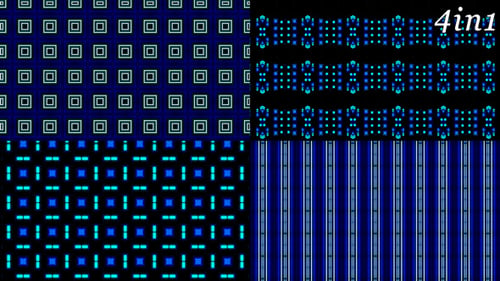 Techno-LED — VJ-Schleifen-Paket (4in1)