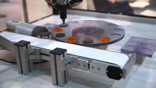 Futuristic Robotic Arm Automating Manufacturing Process