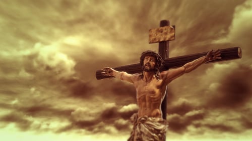 Zeitraffer für die Kreuzigung Jesu Christi
