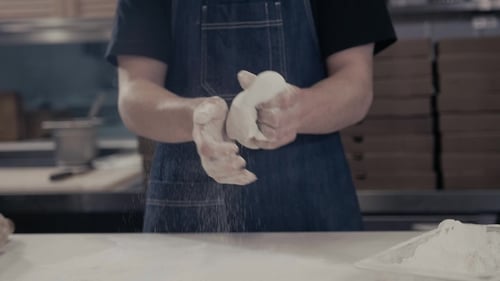 Pizza Maker Cooking Dough