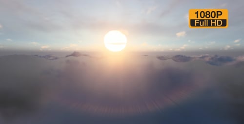 Große Sonnenscheibe und hohe Wolken