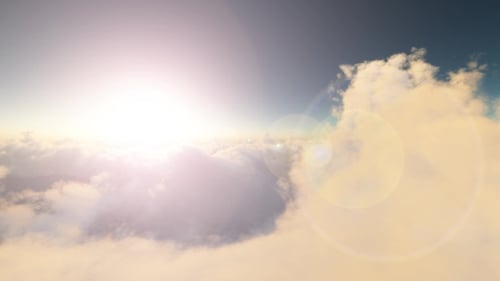 Luftbild über Wolken