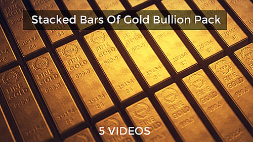 Stacked Bars Of Gold Bullion Pack