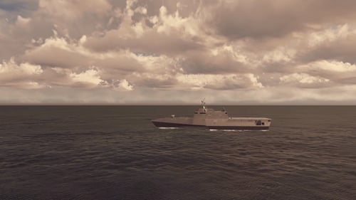 Barco militar moderno
