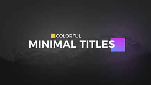 Títulos minimalistas a todo color