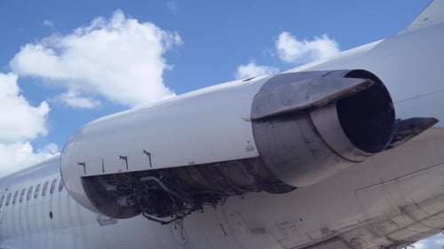 Aircraft Engine Exploded