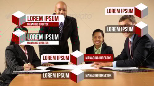 Animated Lower Thirds with Geometric Cube Reveals