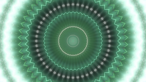 Abstract Glowing Geometric Kaleidoscope Loop Background