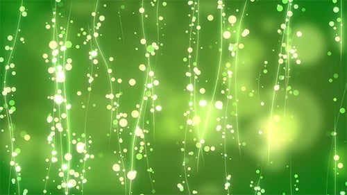 Green Abstract Lines & Particles