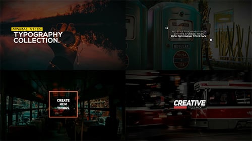Minimal Modern Typography Pack for Dynamic Video Titles
