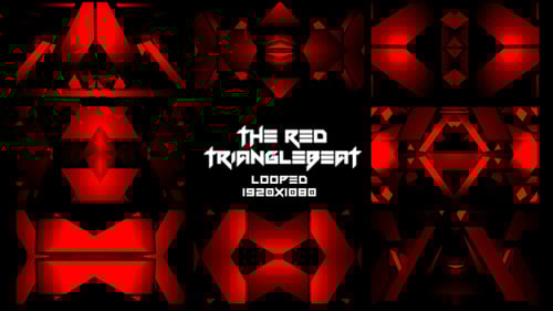 Dynamic Red Geometric Triangle Loop Background