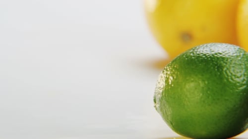 Close Up of Limes and Lemons