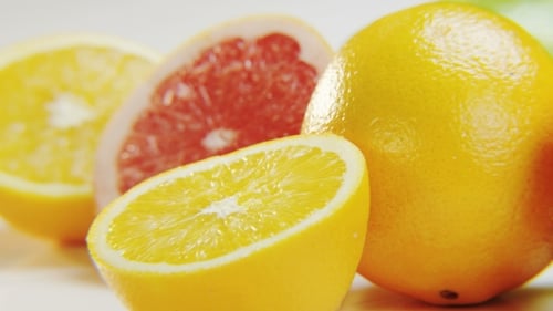 Close Up of Bright Citrus Fruit Variety