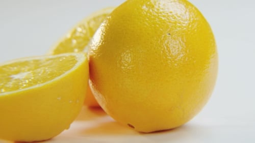 Oranges on White Background