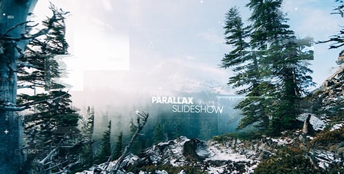 Dynamic Parallax Slideshow with Futuristic Data Overlays