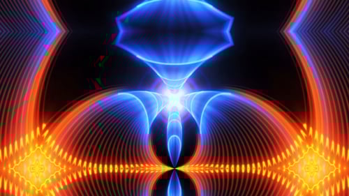 Abstract Neon Kaleidoscope Light Background